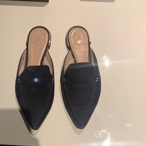 Stuart Weitzman x Gigi Hadid  blue suede mule
